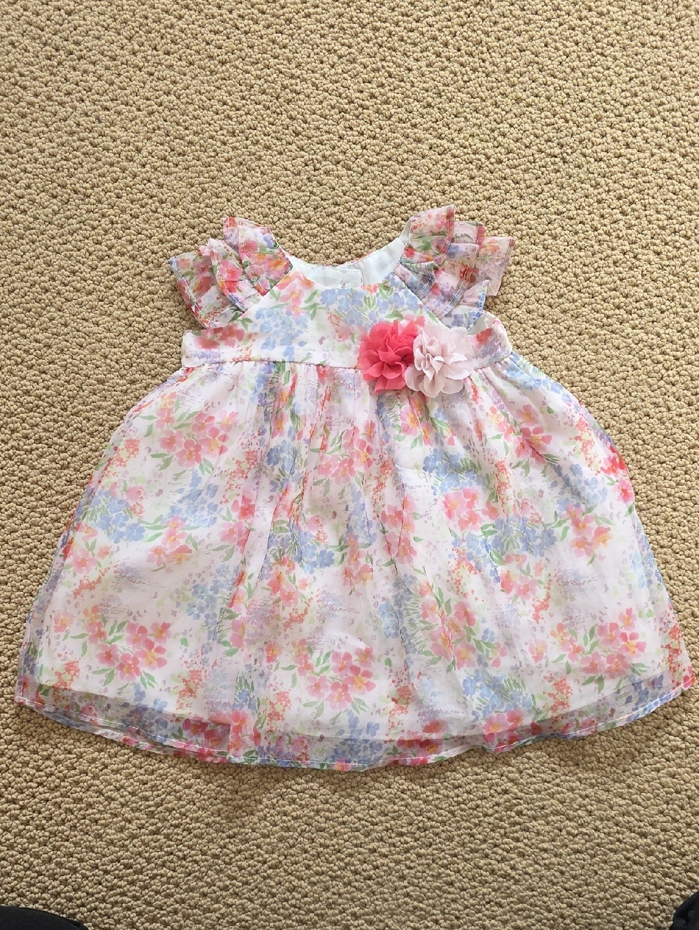 Like New, Pippa & Julie Dress, Pastel Floral Baby Dress in Pink, Purple, Green